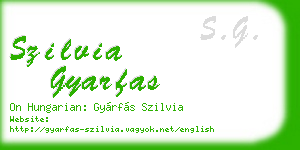 szilvia gyarfas business card
