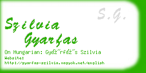 szilvia gyarfas business card